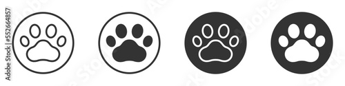 Pet footprints icon. Paw prints. Vector illustration.