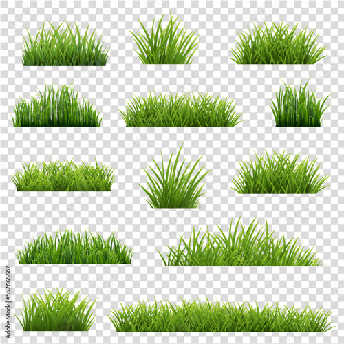 Fototapete set of green grass
