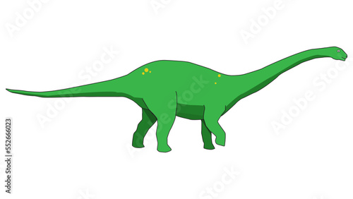 A green Sauropod Dinosaur illustration