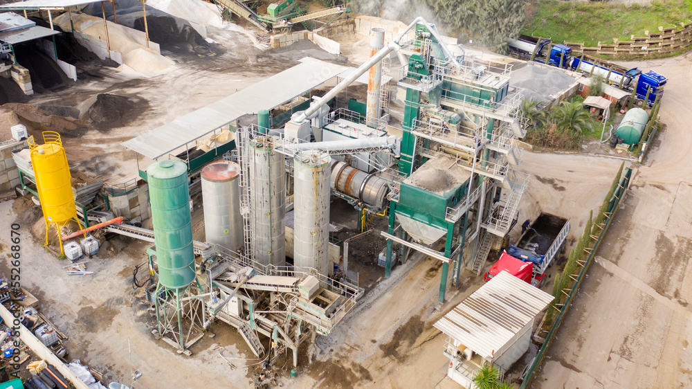 Fototapeta premium Aerial view on an industrial area.