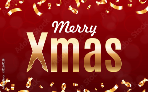 Merry Christmas background. Merry Christmas gold lettering design. EPS10 vector