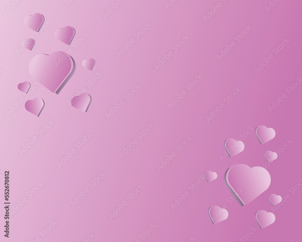 Vector symbols of love in shape of heart