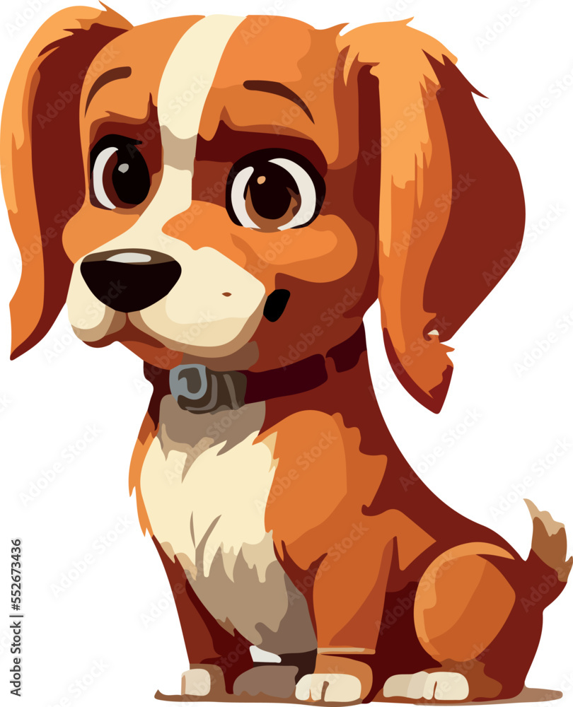 A cute vector dog A cute vector dog