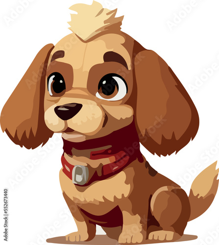 A cute vector dog