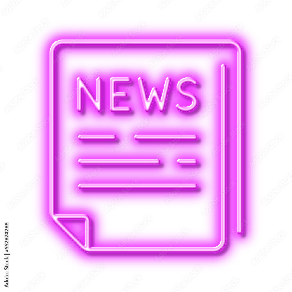 Fake news line icon. Propaganda conspiracy newspaper sign. Neon light effect outline icon. Fake news line icon. Propaganda conspiracy newspaper sign. Neon light effect outline icon.