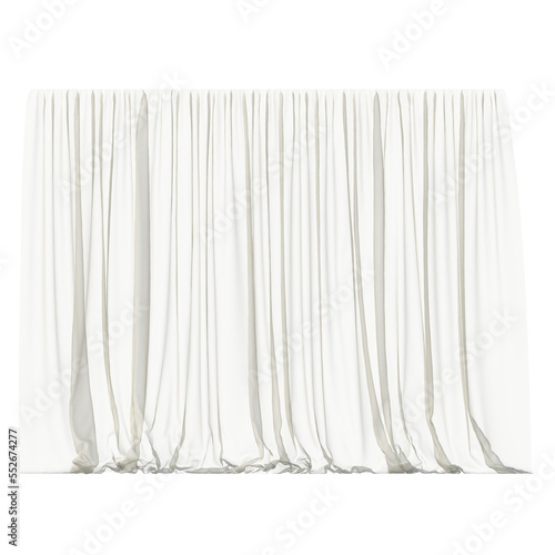 curtain isolated on a transparent background, 3D illustration, cg render photo