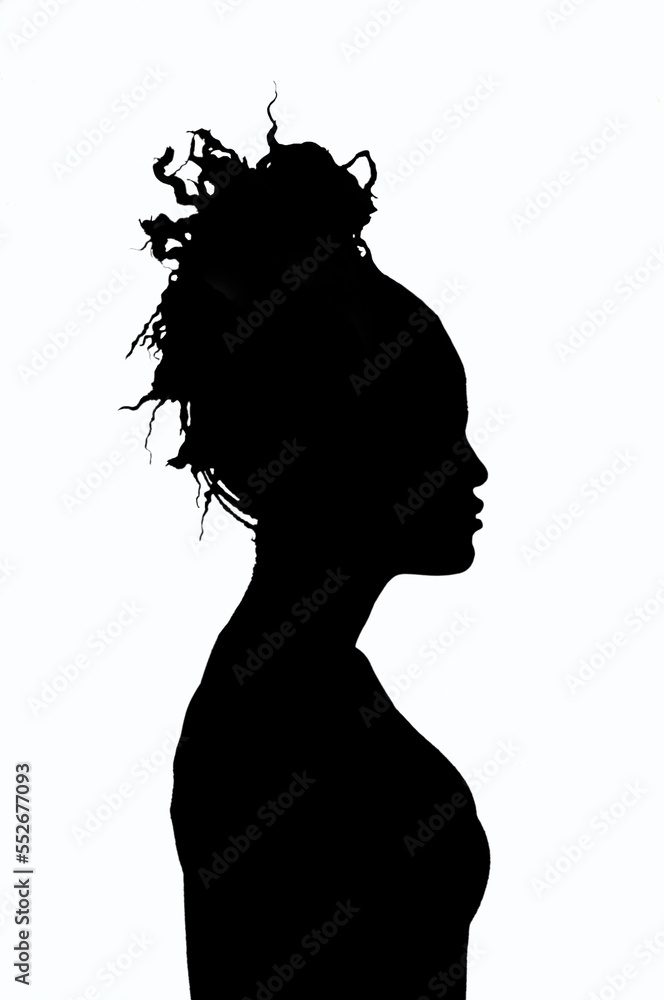 silhouette of la teen on white background silhouette of la teen on white background