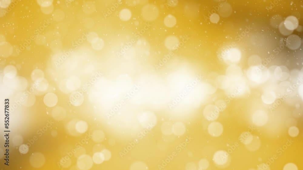Artistic shiny golden circle bokeh with snowflakes background. Seamless looping. Artistic shiny golden circle bokeh with snowflakes background. Seamless looping.
