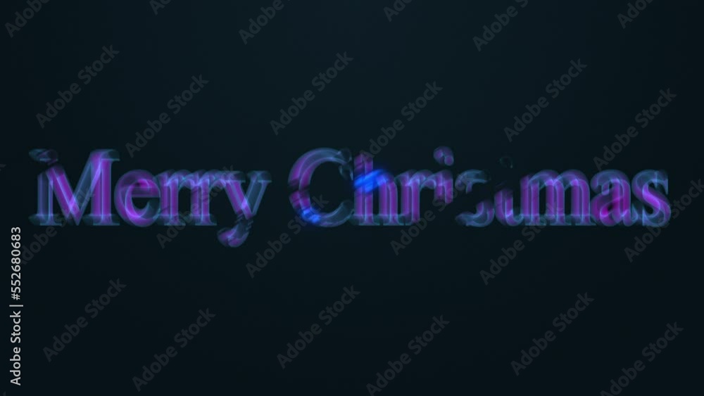 Inscription MERRY CHRISTMAS appears and disappears with the effect of lightning and trembling. Footage for party. Bright iridescent inscription for celebration, 3d animation Inscription MERRY CHRISTMAS appears and disappears with the effect of lightning and trembling. Footage for party. Bright iridescent inscription for celebration, 3d animation