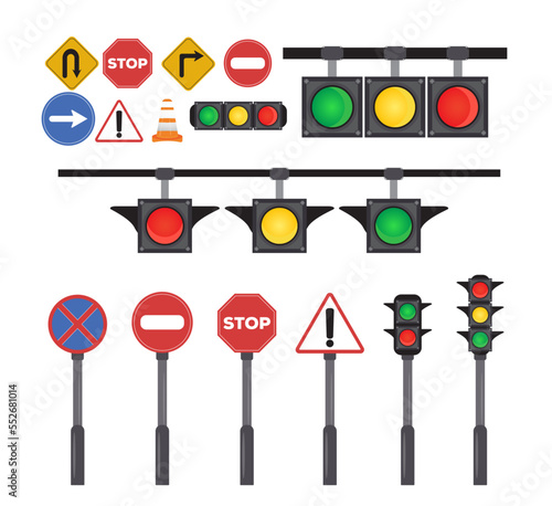 Traffic Concept With Lights And Equipment's