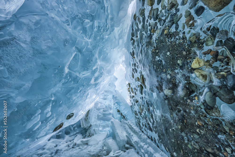 Crushed ice takes on beautiful patterns and shapes along the shoreline of Kluane National Park; Yukon, Canada Crushed ice takes on beautiful patterns and shapes along the shoreline of Kluane National Park; Yukon, Canada