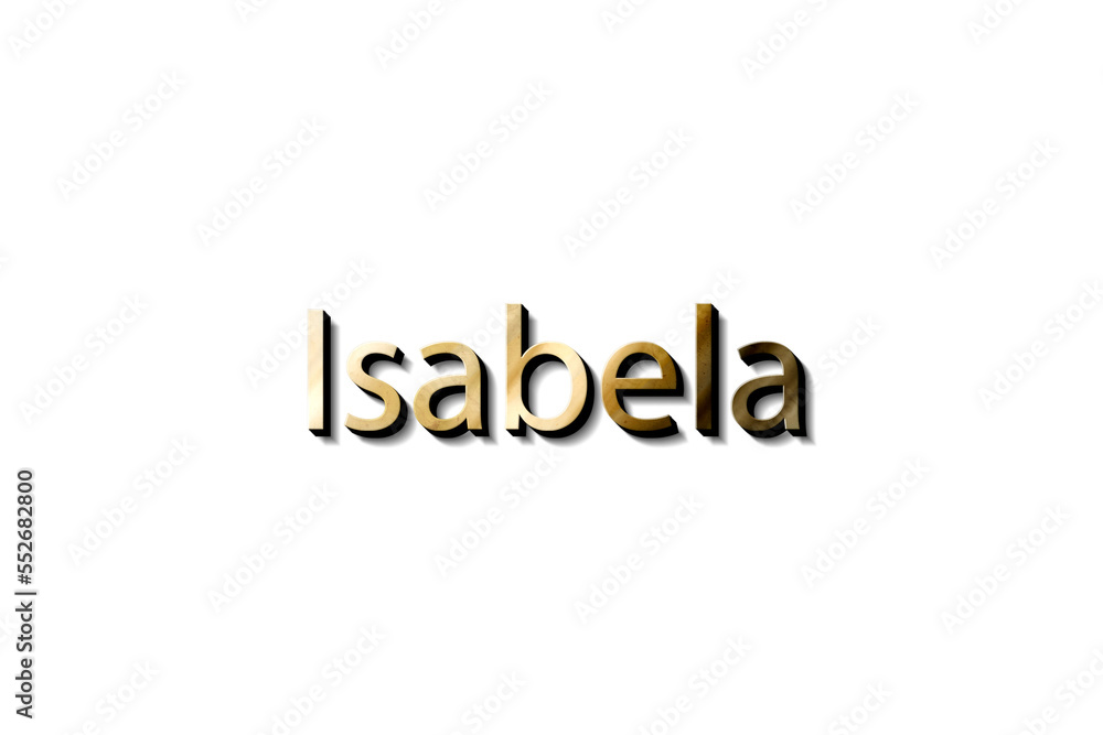 ISABELA NAME MOCKUP ISABELA NAME MOCKUP