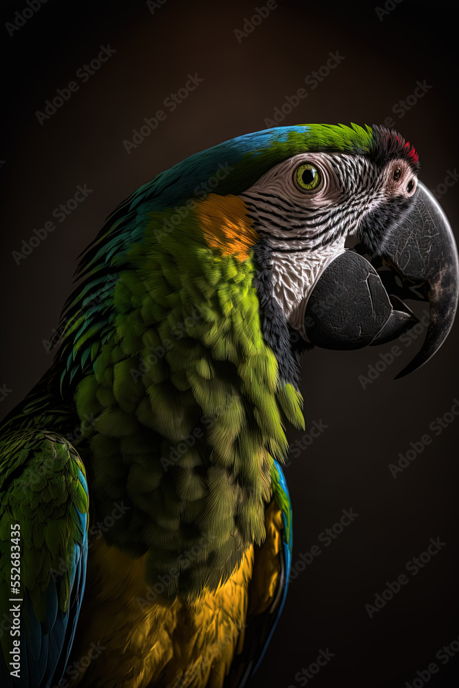 Obraz premium Colourful portrait of beautiful parrot