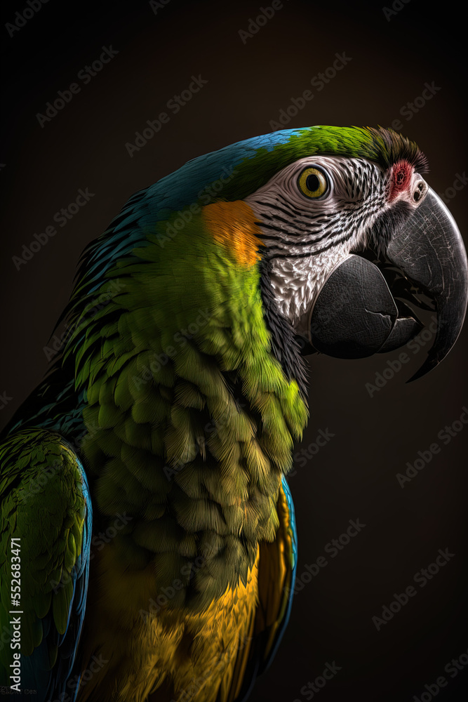Obraz premium Colourful portrait of beautiful parrot