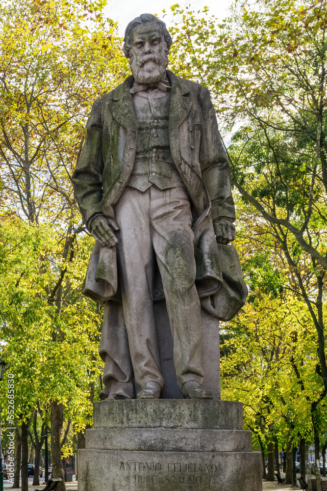 Statue of Antonio Feliciano de Castilho in Lisbon Statue of Antonio Feliciano de Castilho in Lisbon