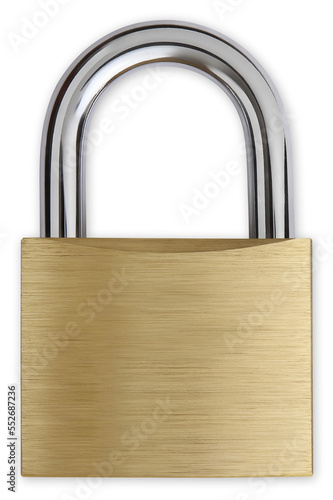 Locked metal padlock isolated on transparent background, concept of login password security and secure data account, against web piracy and online fraud, protection symbol of device and propiety