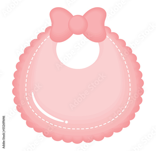 pink baby bib