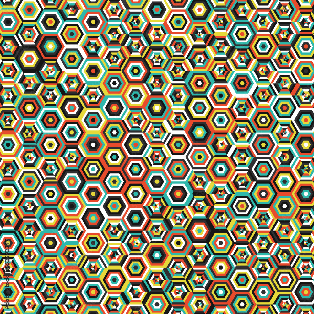 Hexagonal Maze pattern abstract illustration Hexagonal Maze pattern abstract illustration