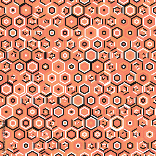  Hexagonal Maze pattern abstract illustration