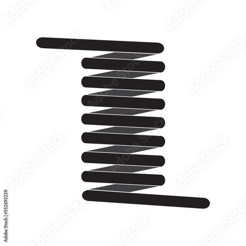 iron spring icon logo vector design template