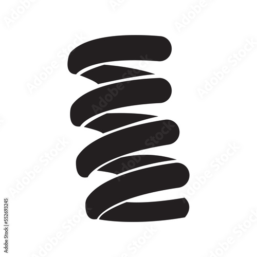 iron spring icon logo vector design template