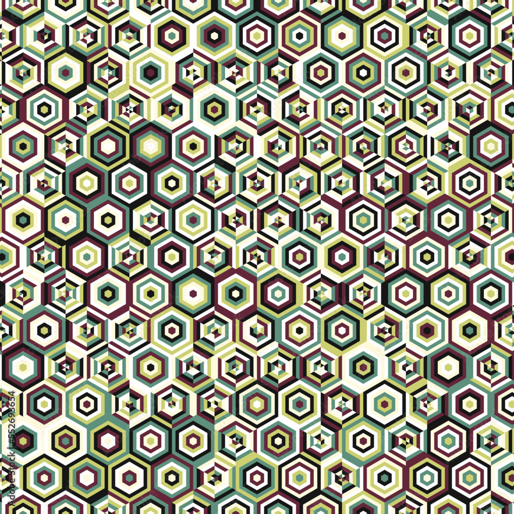Hexagonal Maze pattern abstract illustration Hexagonal Maze pattern abstract illustration