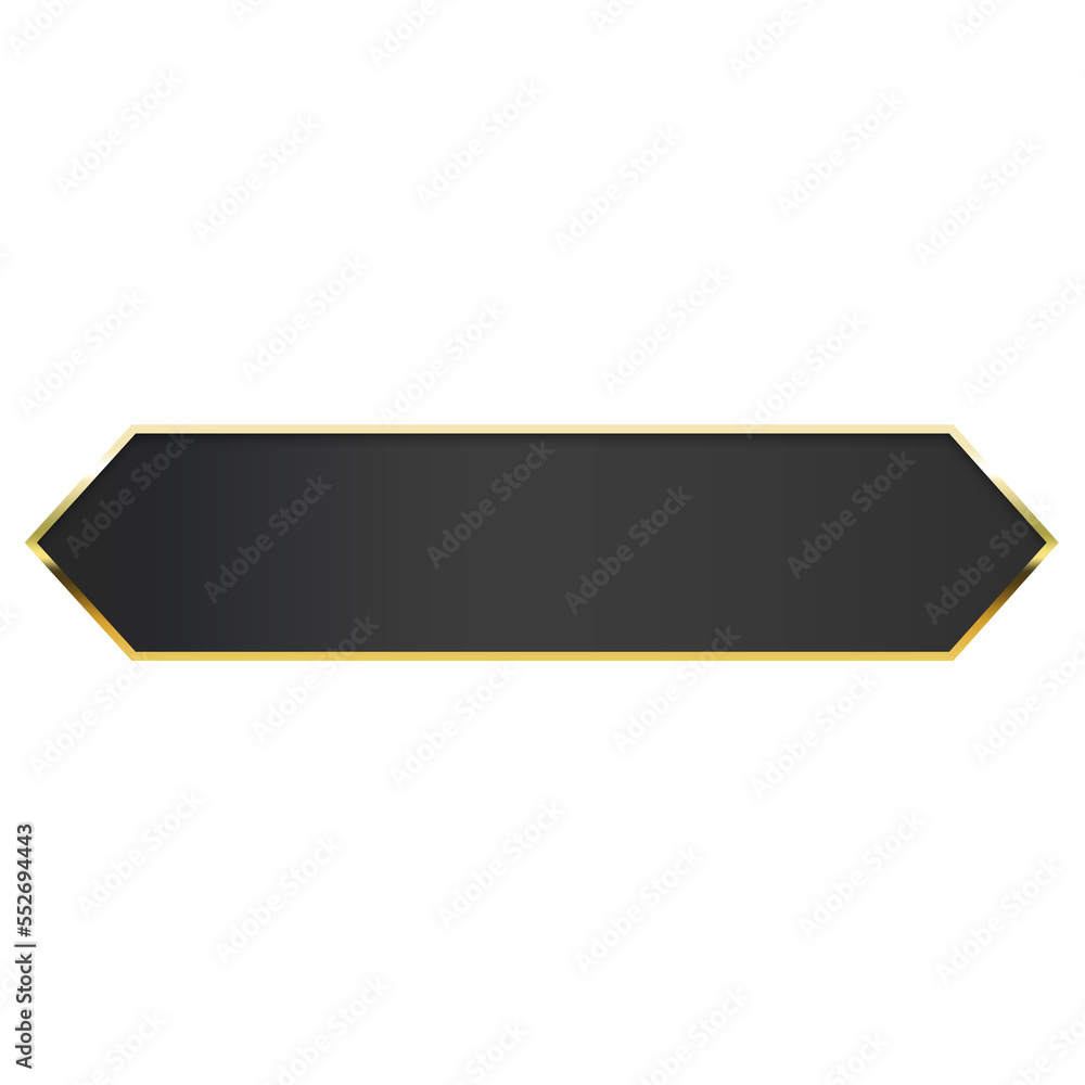 black banner bar and flag gold rim black banner bar and flag gold rim