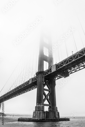 Famous Golden Gate bridge in San Francisco on a foggy day © imagoDens