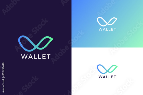  Wallet App Payment and Digital Pocket Modern Logo Business Company