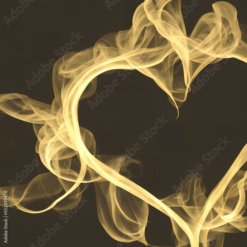 yellow smoke heart