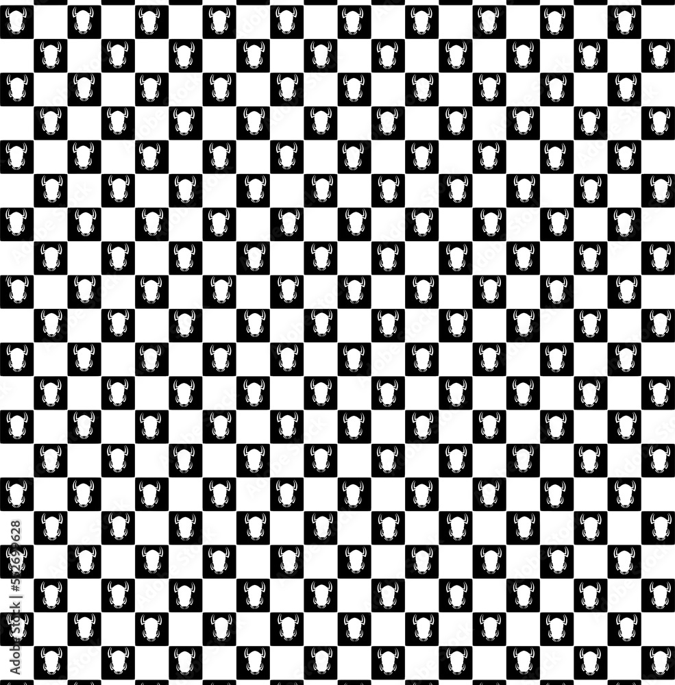 black and white squares with 100 skull black and white squares with 100 skull