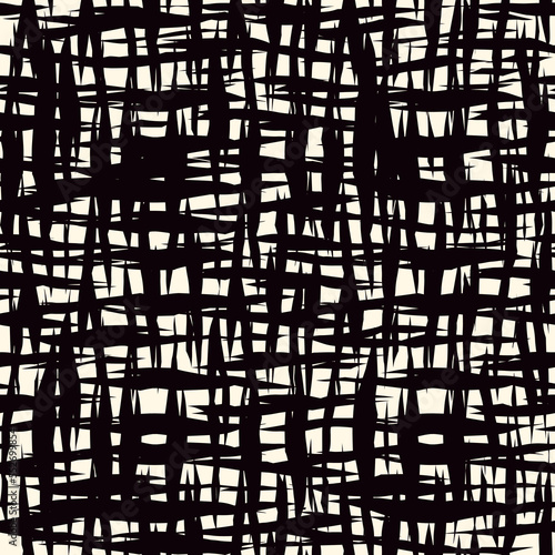 Cross striped seamless surface pattern. Tree bark freehand print. Handdrawn organic, natural camouflage texture