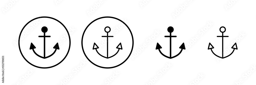 Anchor icon vector illustration. Anchor sign and symbol. Anchor marine icon. Anchor icon vector illustration. Anchor sign and symbol. Anchor marine icon.