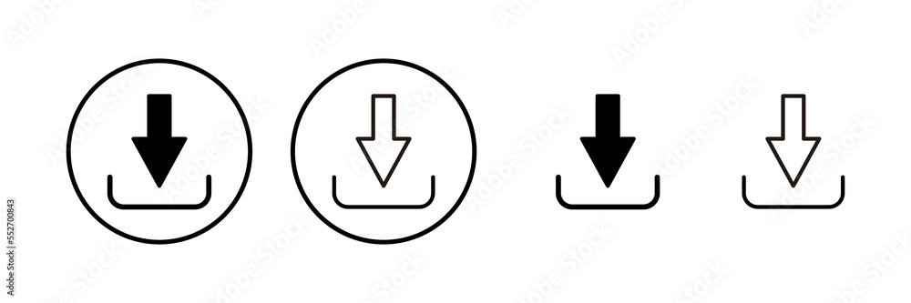 Download icon vector illustration. Download sign and symbol Download icon vector illustration. Download sign and symbol