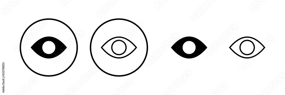 Eye icon vector illustration. Eye sign and symbol. Look and Vision icon. Eye icon vector illustration. Eye sign and symbol. Look and Vision icon.