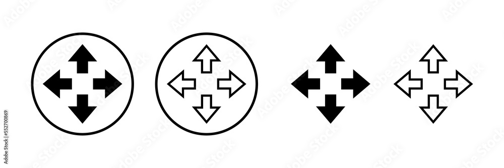 Fullscreen Icon vector illustration. Expand to full screen sign and symbol. Arrows symbol Fullscreen Icon vector illustration. Expand to full screen sign and symbol. Arrows symbol