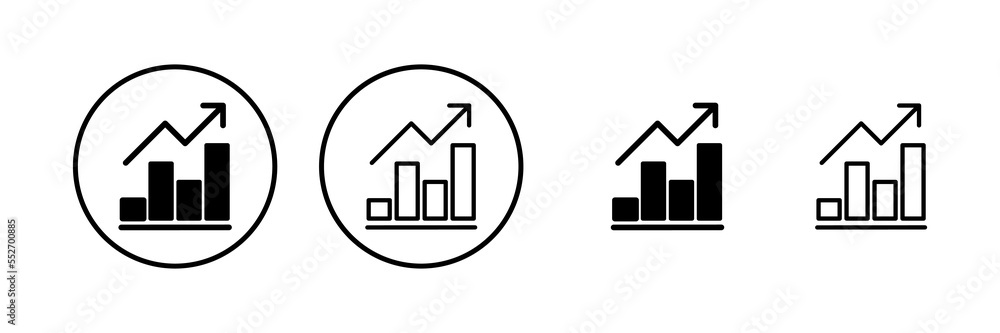 Growing graph Icon vector illustration. Chart sign and symbol. diagram icon Growing graph Icon vector illustration. Chart sign and symbol. diagram icon