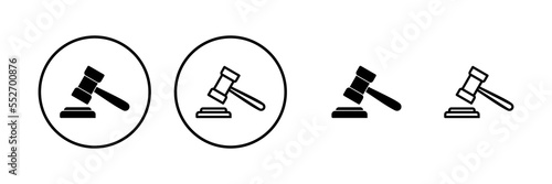 Gavel icon vector illustration. judge gavel sign and symbol. law icon. auction hammer