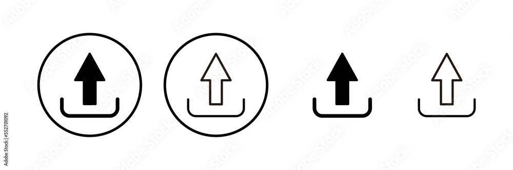 Upload icon vector illustration. load data sign and symbol Upload icon vector illustration. load data sign and symbol