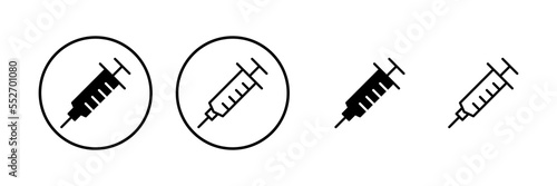 Syringe icon vector illustration. injection sign and symbol. vaccine icon