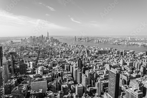 2020  SEPTEMBER 03 - NEW YORK  USA - Manhattan skyscraper from Empire State Building