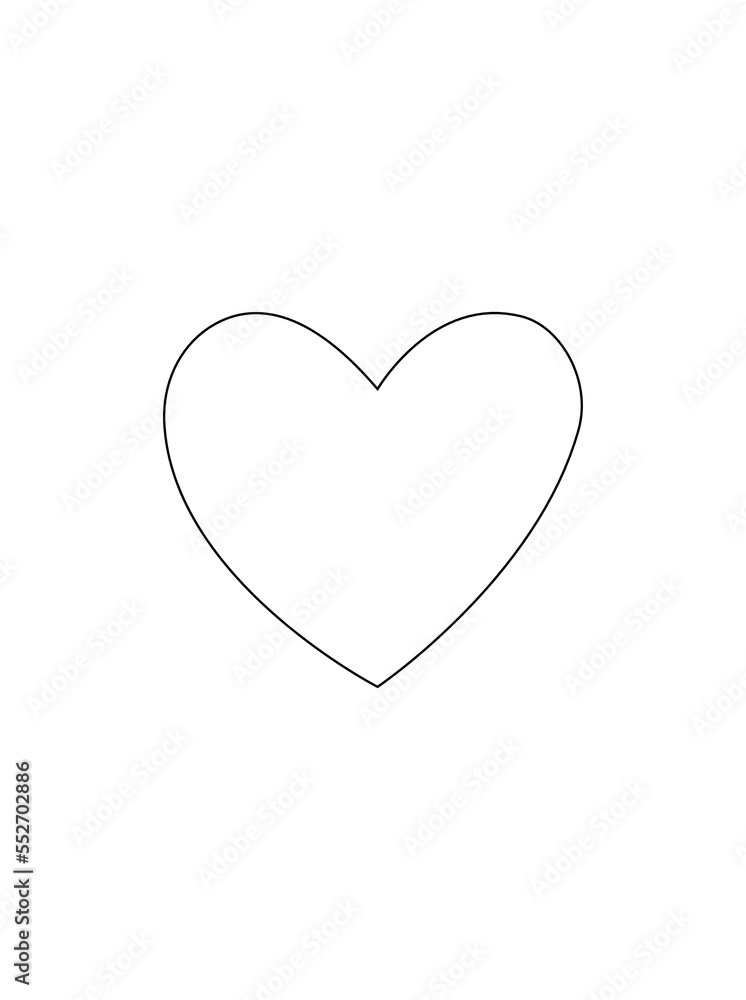 Icon of thin heart. Vector illustration Icon of thin heart. Vector illustration