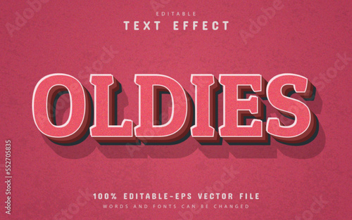 Oldies 3d retro vintage style text effect