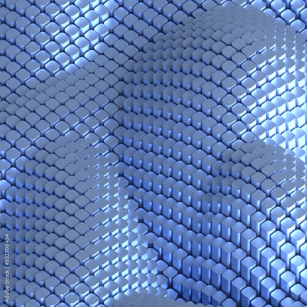 Fototapeta premium Abstract 3d blender cube rainbow