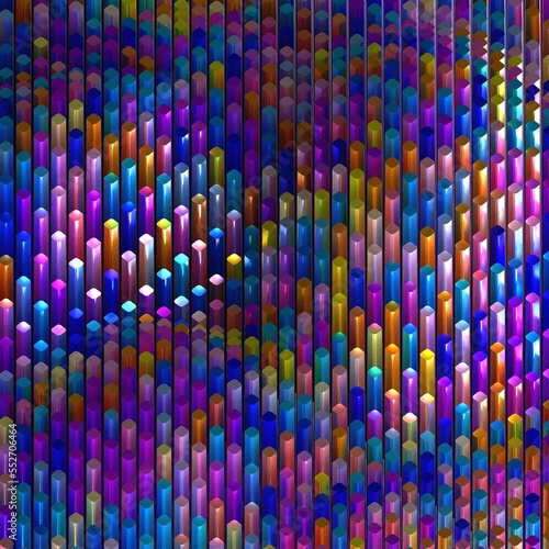 background ,Abstract 3d blender cube rainbow