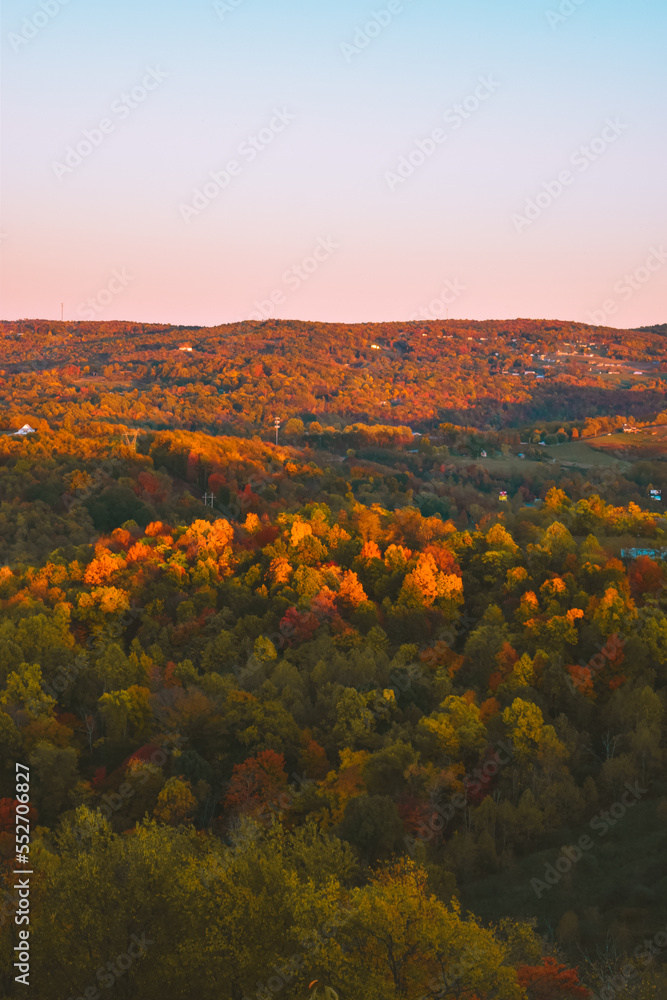 View of fall foliage from Sky Rock at Dorsey's Knob Park, West Virginia