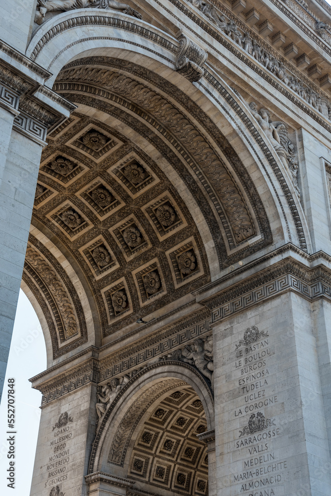 Iconic Arc de Triomphe in Summer in Paris