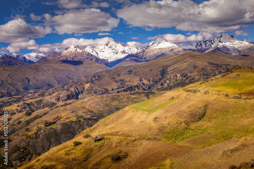 Cordillera Blanca panorama near Huaraz, snowcapped Peruvian Andes, Ancash, Peru