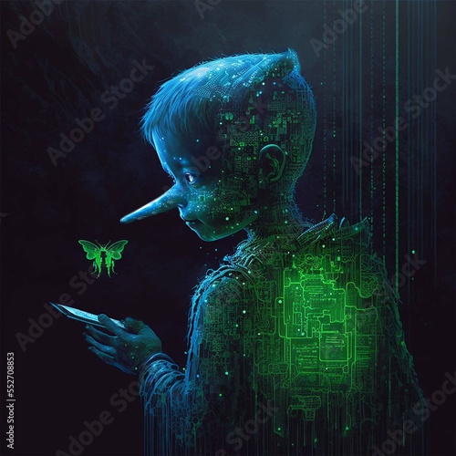 Sentient artificial intelligence, digital Pinocchio
