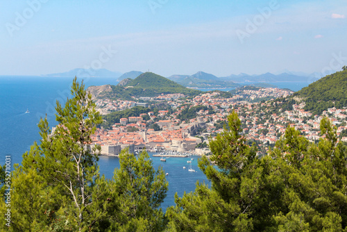 Skyline of downtown Dubrovnik, seen from a viepoint in the East photo